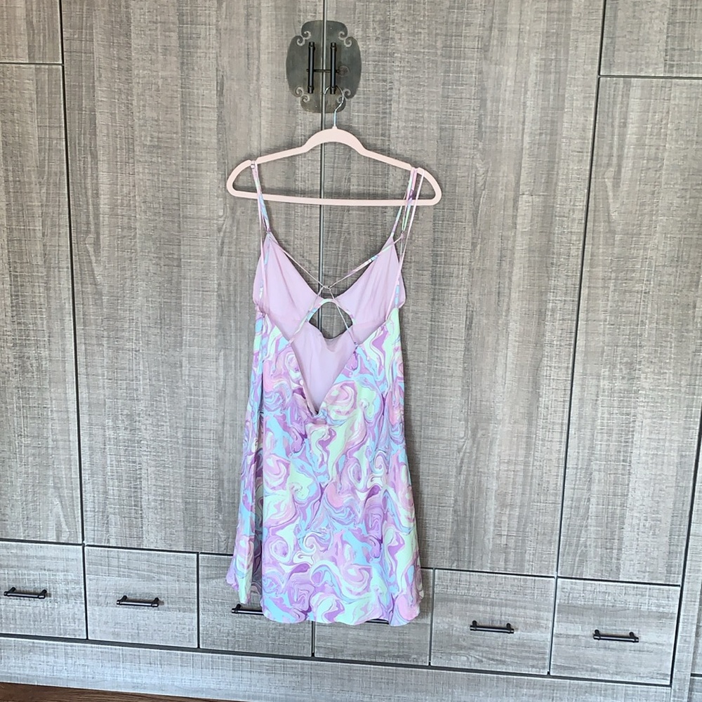 Zara Marble Print Cut Out Mini Dress - Picture 10 of 17